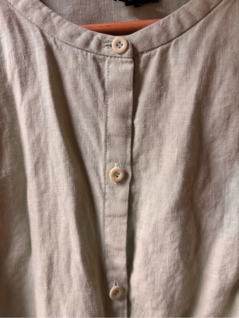 Eileen Fisher Linen Button Down Top - Picture 4 of 10